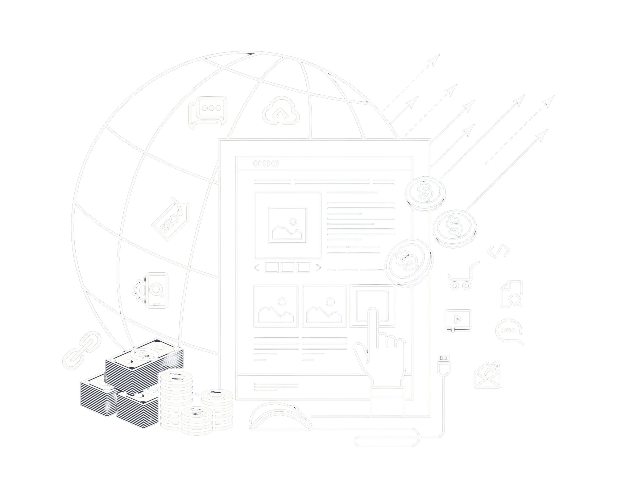 SaaS billing and payouts illustration